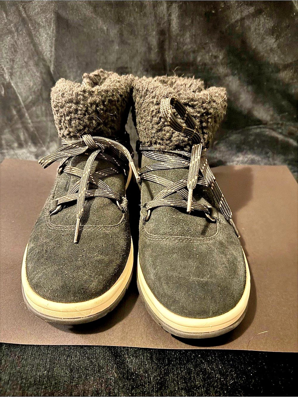 UGG Lakesider Lace-Up Shearling Boot Black Winter Boots